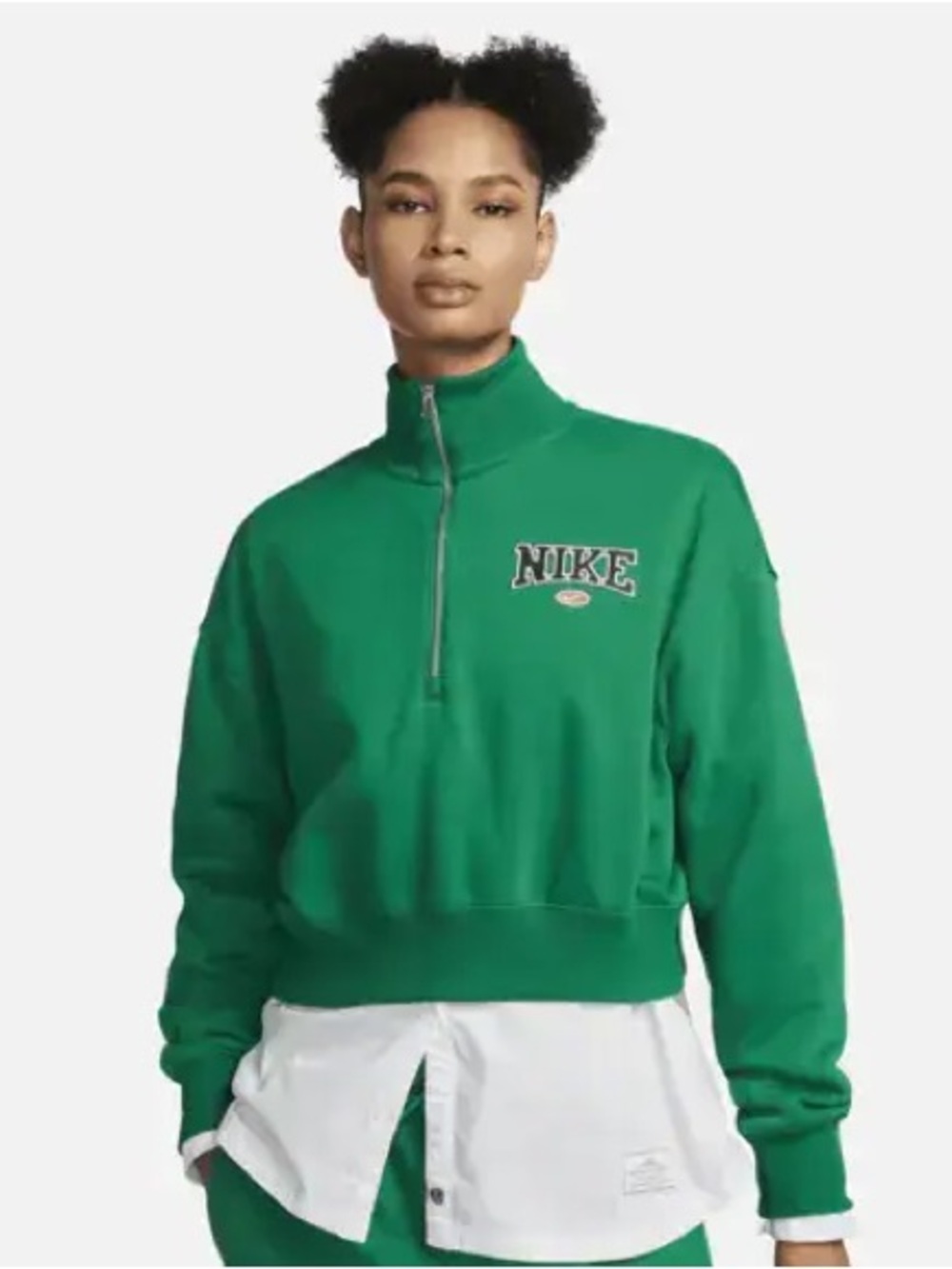 Nike Phoenix Fleece women's cropped 1/4-zip sweatshirt Large